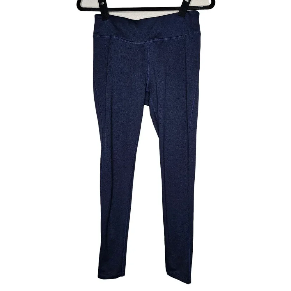 Title Nine S Navy Blue Eighth Day 2.0 Tights Athletic Leggings Gym Yoga Active - Picture 2 of 7